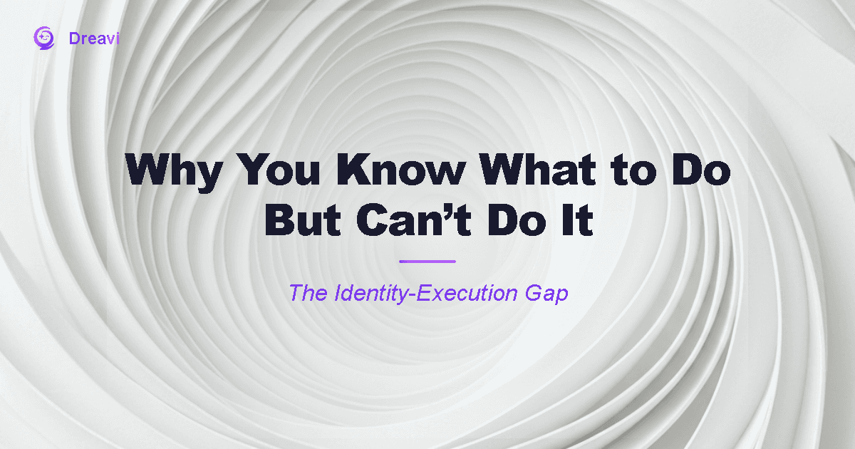 Why You Know What to Do But Can't Do It (The Identity-Execution Gap)