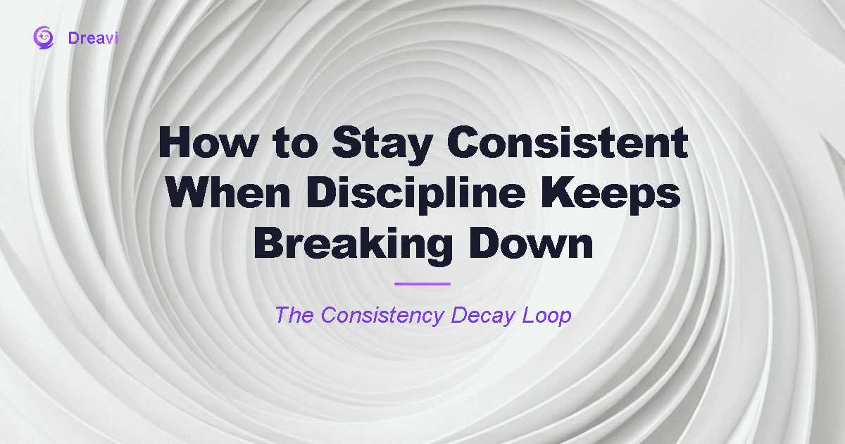 How to Stay Consistent (When Discipline Keeps Breaking Down)